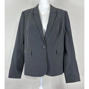 The Limited Black Collection Dark Gray Collared Blazer Jacket Size 14